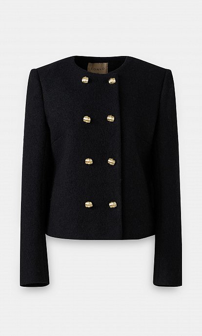 Двубортный жакет букле